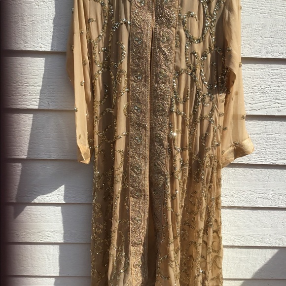 Salwar kameez in beige color , party wear - Picture 2 of 7